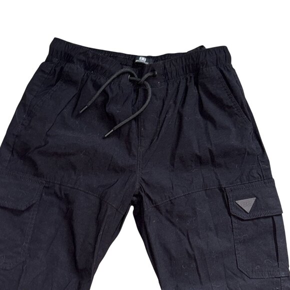 Benjamin Black Mens Pull On Elastic Waist Cargo Pants-Black-Size Small-GUC - Picture 3 of 7